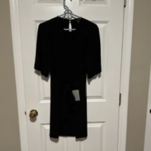 Black tie front dress